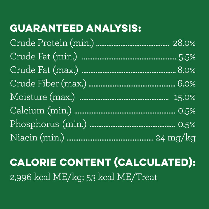 [Greenies][GREENIES Original Petite Dental Treats, 10 Count][Nutrition Grid/Guaranteed Analysis Image]