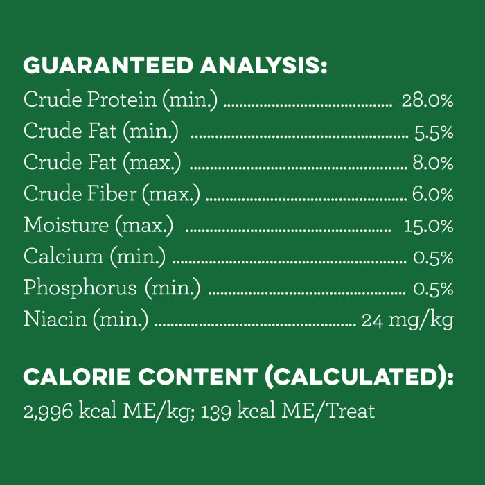 [Greenies][GREENIES Pumpkin Spice Large Dental Dog Treats, 12 oz. (8 Treats)][Nutrition Grid/Guaranteed Analysis Image]