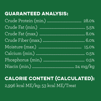 [Greenies][GREENIES Pumpkin Spice Petite  Dental Dog Treats, 12 oz. (20 Treats)][Nutrition Grid/Guaranteed Analysis Image]