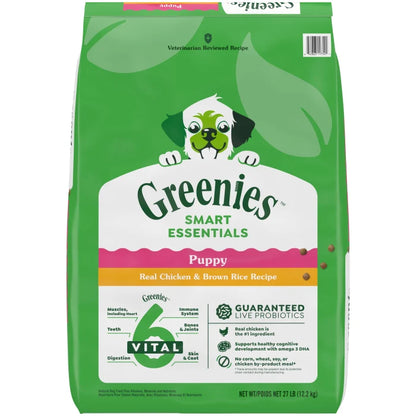 [Greenies][Greenies Smart Essentials Puppy High Protein Dry Dog Food Real Chicken & Brown Rice, 27 lb. Bag][Main Image (Front)]