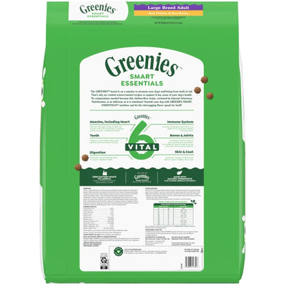 [Greenies][Greenies Smart Essentials Adult Large Breed Protein Dry Dog Food Real Chicken & Rice, 30 lb. Bag][Back Image]