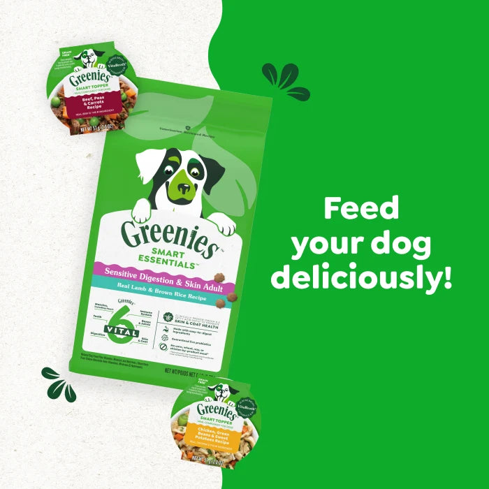 [Greenies][Greenies Smart Essentials Sensitive Digestion & Skin Dry Dog Food Real Lamb & Brown Rice, 30 lb. Bag][Enhanced Image Position 6]