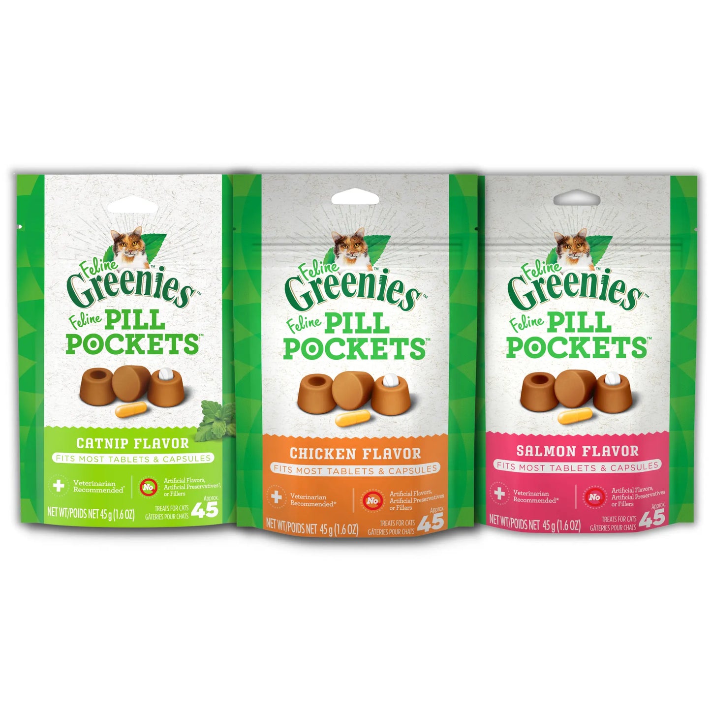 FELINE GREENIES Pill Pockets Variety Pack