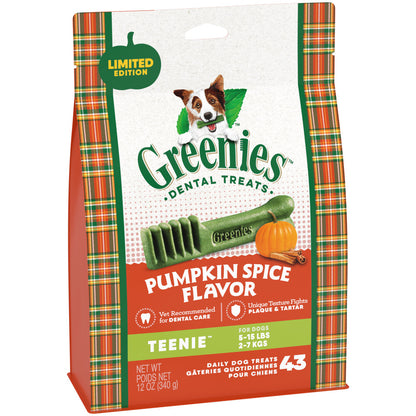 Pumpkin Spice Teenie Dental Dog Treats